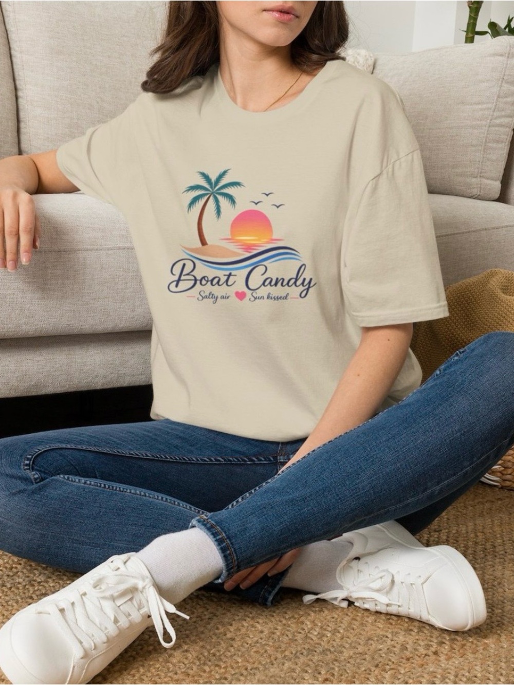 🍭🍬 BOAT CANDY 🍬🍭 Fun Beach/Boat Graphic Unisex Tee